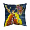 Begin Home Decor 26 x 26 in. Colorful Moose-Double Sided Print Indoor Pillow 5541-2626-AN355